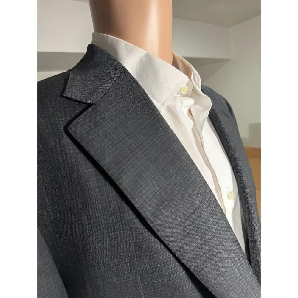 Tom Ford Gray Checked 2Pc Wool Suit 54EU 44R US Men's 36x30 trousers
